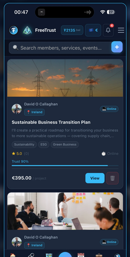 Actual FreeTrust Services mobile screenshot